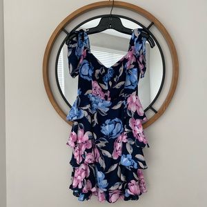 Olivaceous Floral Minidress